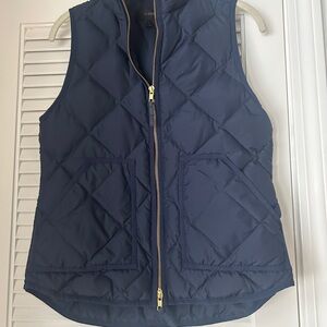 J. Crew Quilted Blue Vest